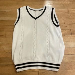 White and Black Sweater Vest